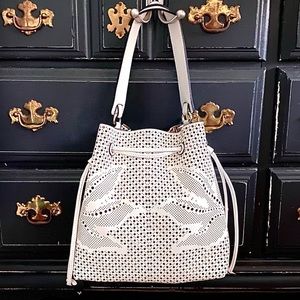 💖 NEW Laser Cut Drawstring Shoulder Bag Purse